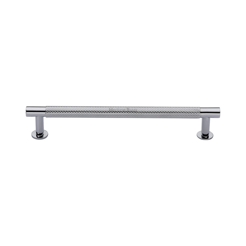 Partial Knurled Cabinet Pull Handle with Rose