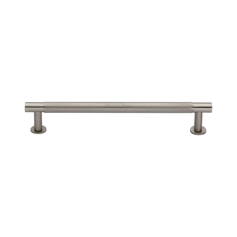 Partial Knurled Cabinet Pull Handle with Rose