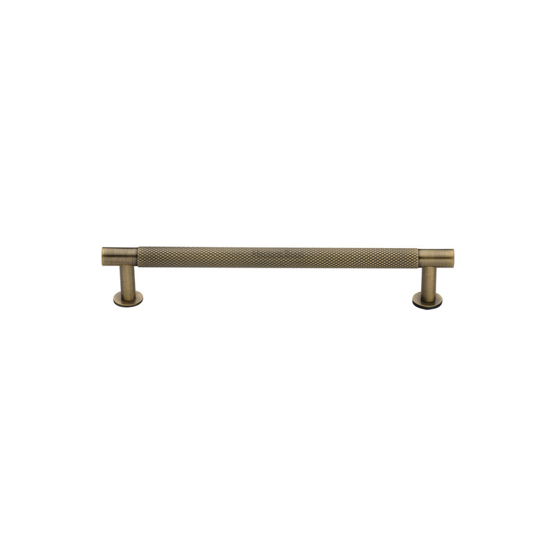 Partial Knurled Cabinet Pull Handle with Rose