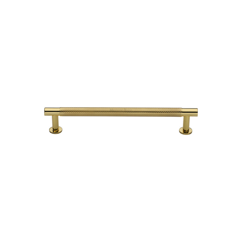 Partial Knurled Cabinet Pull Handle with Rose