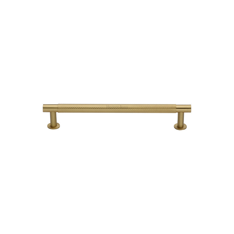 Partial Knurled Cabinet Pull Handle with Rose