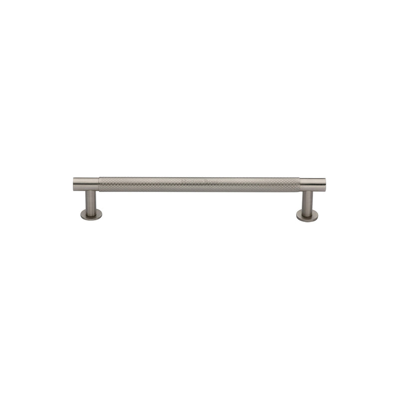 Partial Knurled Cabinet Pull Handle with Rose