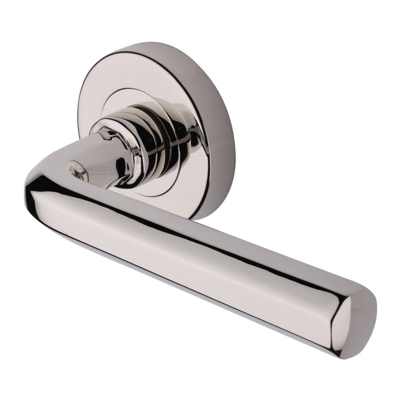 Octave Door Handle on Round Rose