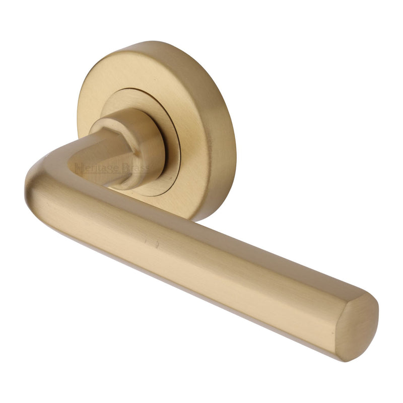 Octave Door Handle on Round Rose