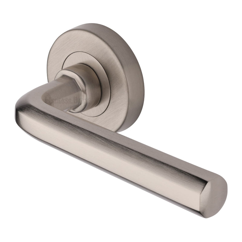 Octave Door Handle on Round Rose