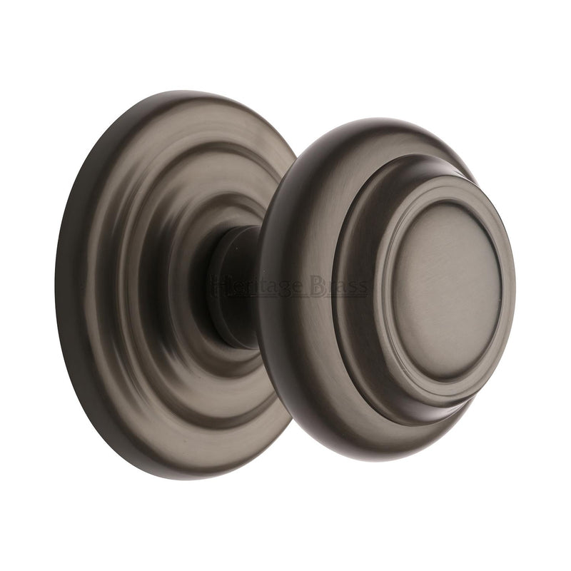 Heritage Brass Stepped Round Centre Door Knob