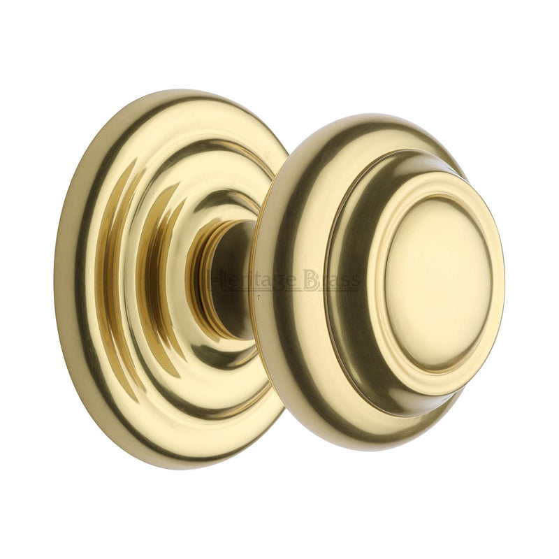 Heritage Brass Stepped Round Centre Door Knob