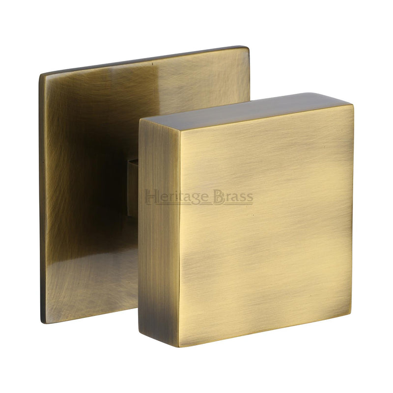 Heritage Brass Square Centre Door Knob