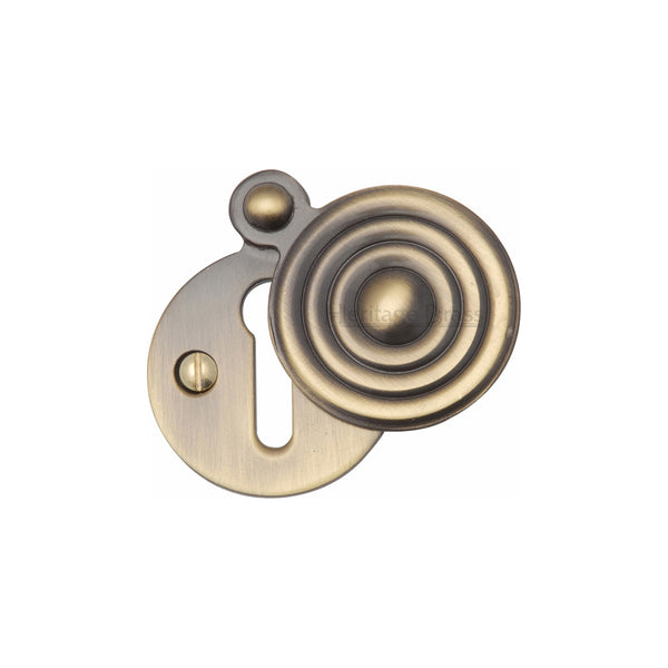 Standard Covered Key Escutcheon Reeded - V972