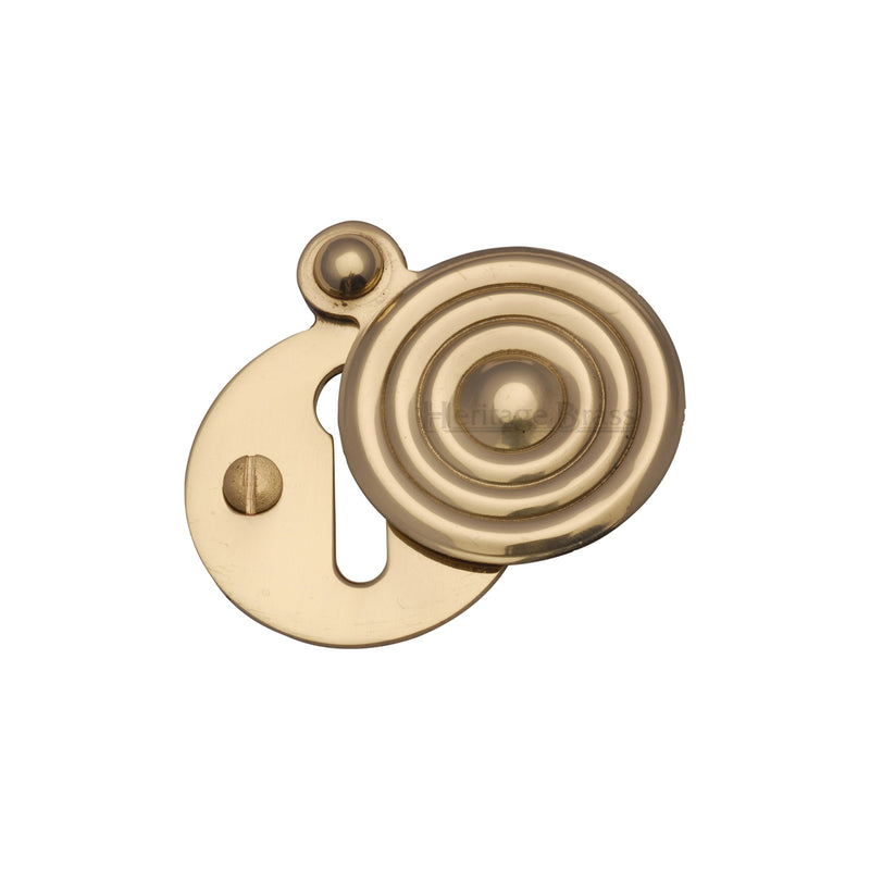 Standard Covered Key Escutcheon Reeded - V972