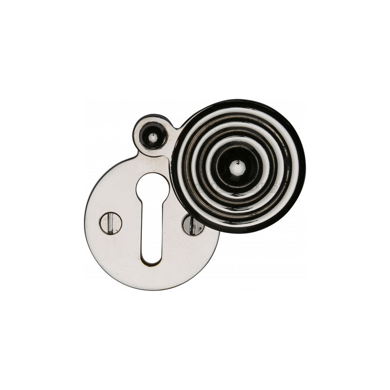 Standard Covered Key Escutcheon Reeded - V972