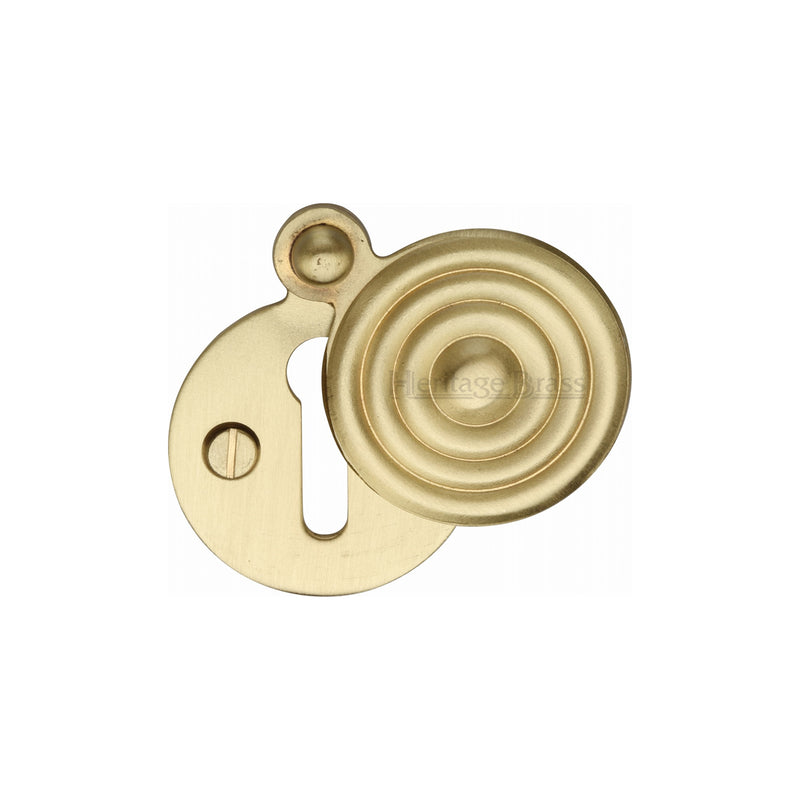 Standard Covered Key Escutcheon Reeded - V972