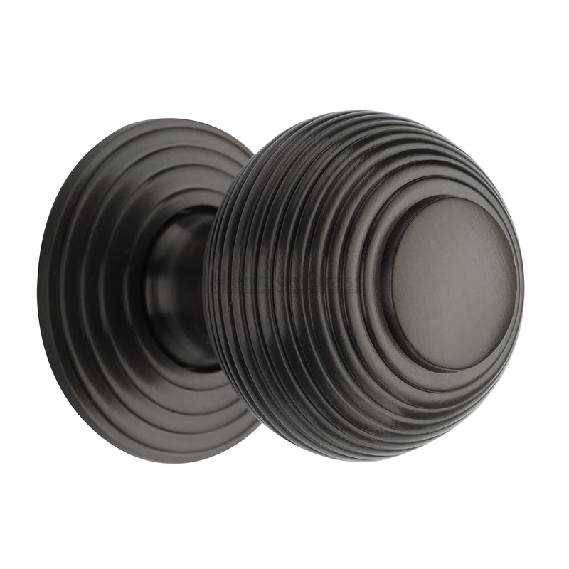 Reeded Cabinet Knob with Base