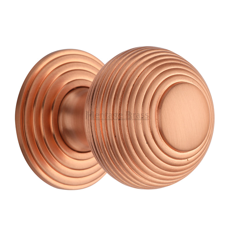 Reeded Cabinet Knob with Base