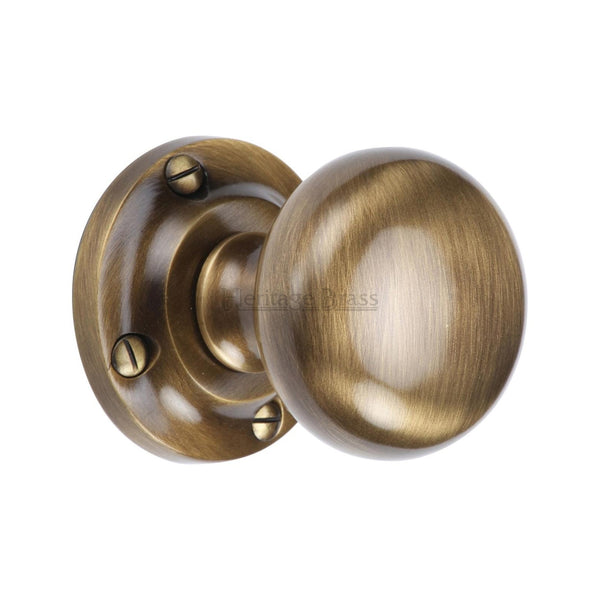 Heritage Brass Victoria Door Knob on Rose