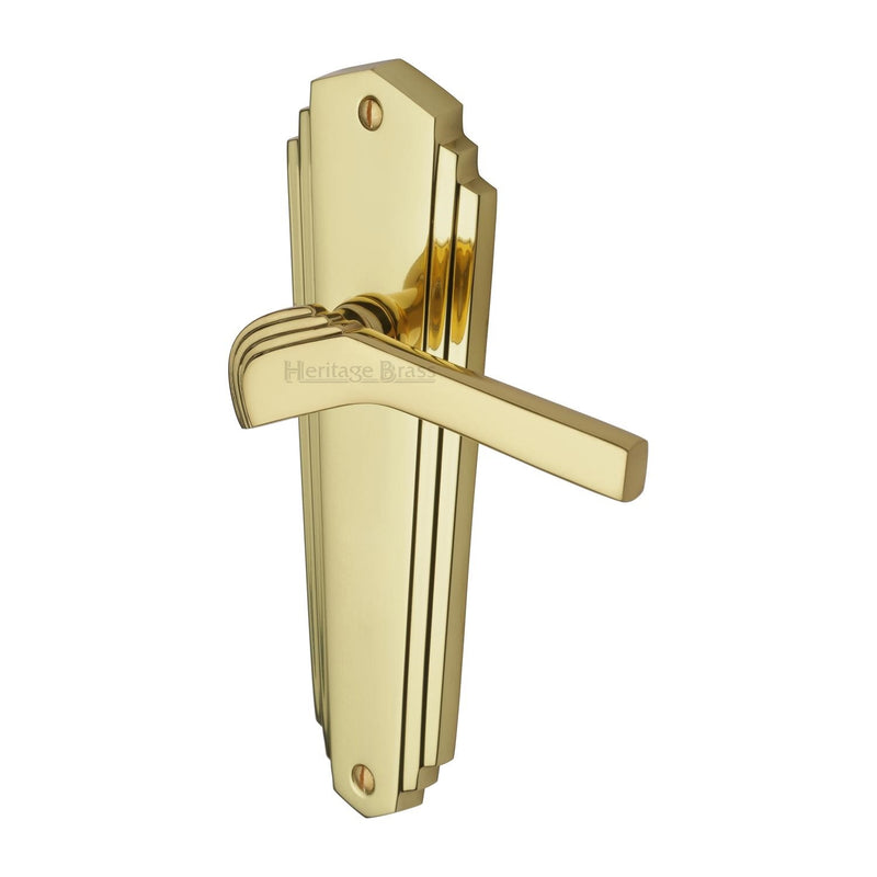 Heritage Brass Waldorf Door Handle on Plate