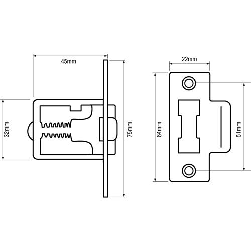 Legge 1511 Adjustable Roller Catch - Stainless Steel