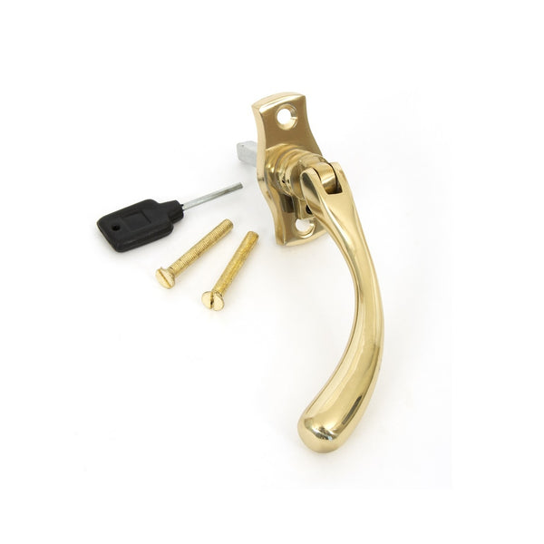 From The Anvil Peardrop Espagnolette Fastener LH - Polished Brass