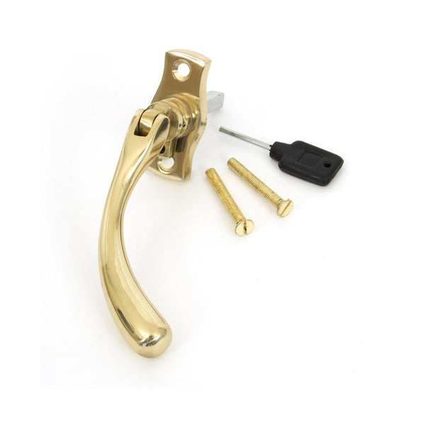 From The Anvil Peardrop Espagnolette Fastener RH - Polished Brass