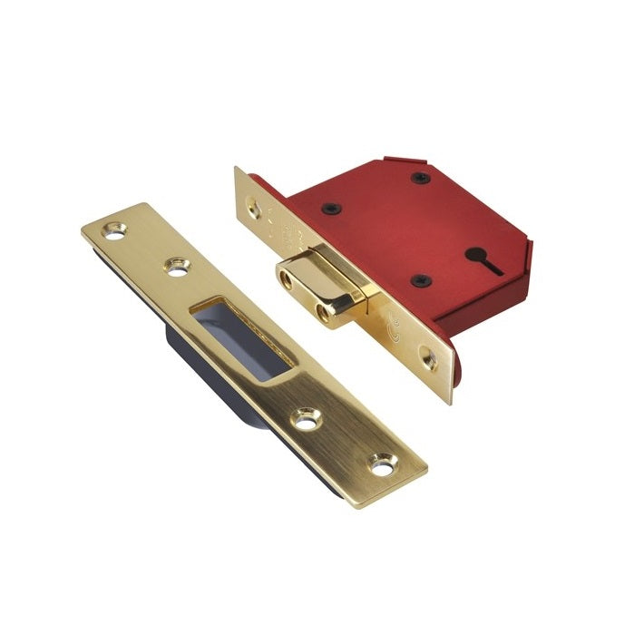 Union StrongBOLT 2103 3 Lever Deadlock - 68mm (2.5") Case - 45mm Backset - Brass