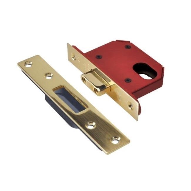 Union StrongBOLT 21OVS Oval Deadlock - 81mm (3") Case - 57mm Backset - Polished Brass