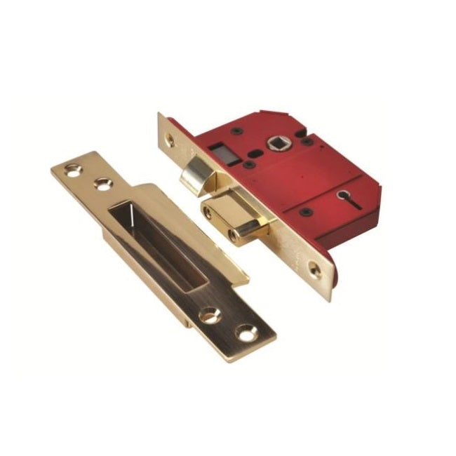 Union StrongBOLT 2200 British Standard BS3621 5 Lever Sashlock - 68mm (2.5") Case - 45mm Backset - Stainless Steel