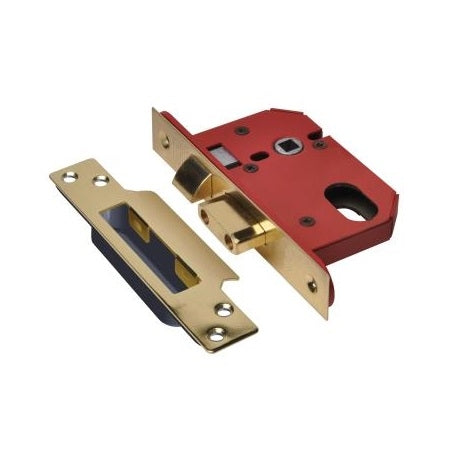 Union StrongBOLT 22OVS Oval Sashlock - 81mm (3") Case - 57mm Backset - Polished Brass