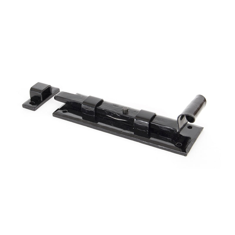 From The Anvil Straight Fishtail Door Bolt - 6" - Black