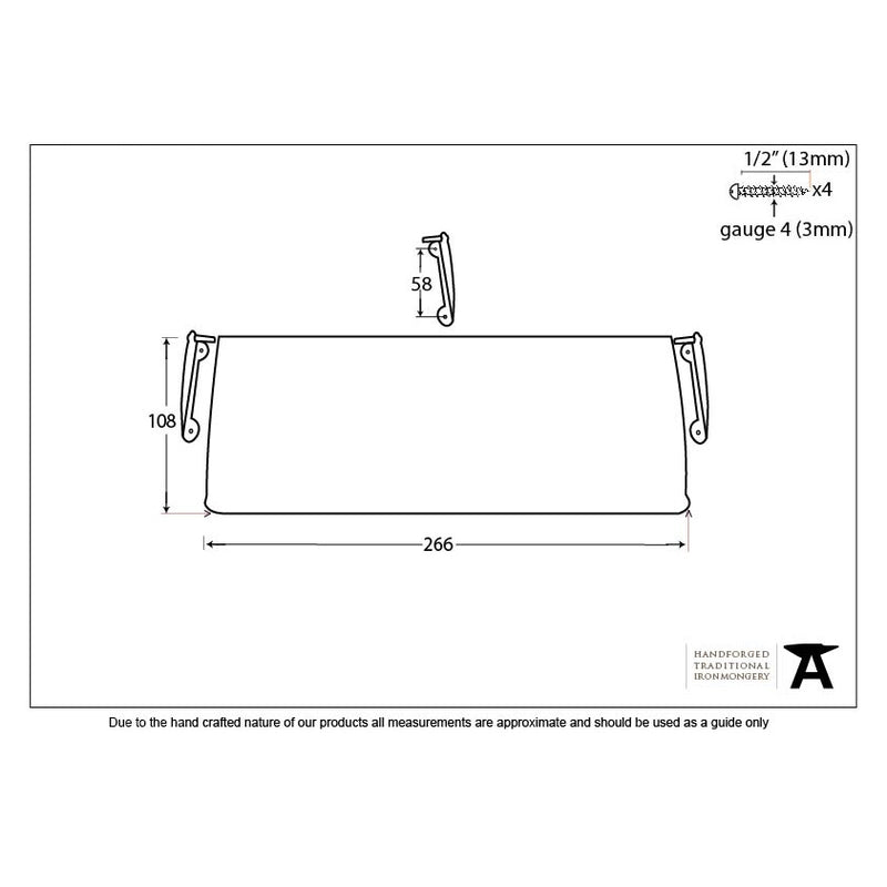 From The Anvil Small Blacksmith Letter Plate Cover - Pewter