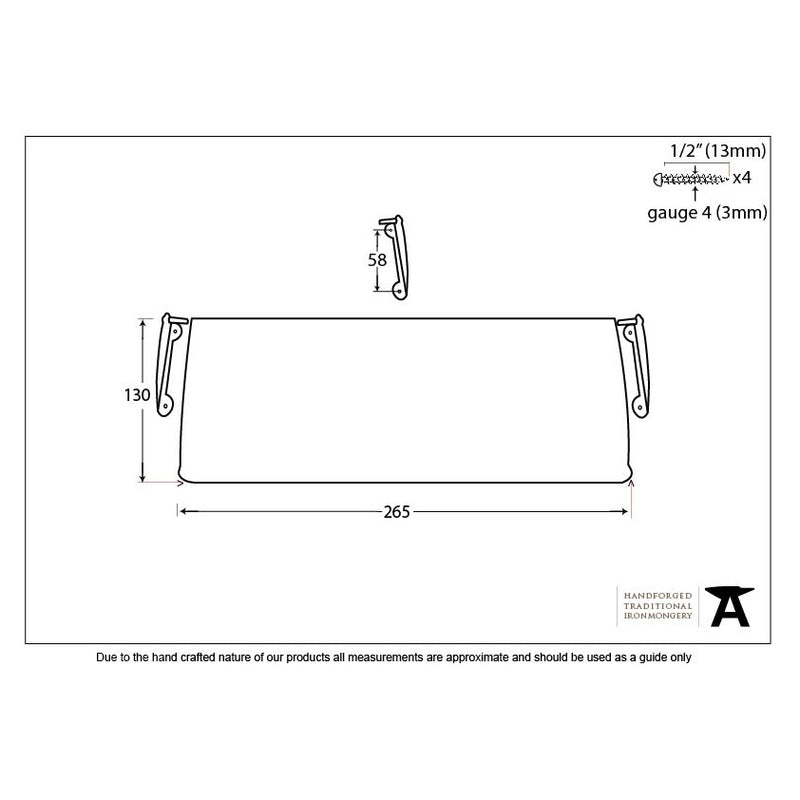 From The Anvil Small Period Letter Plate Cover - Polished Chrome