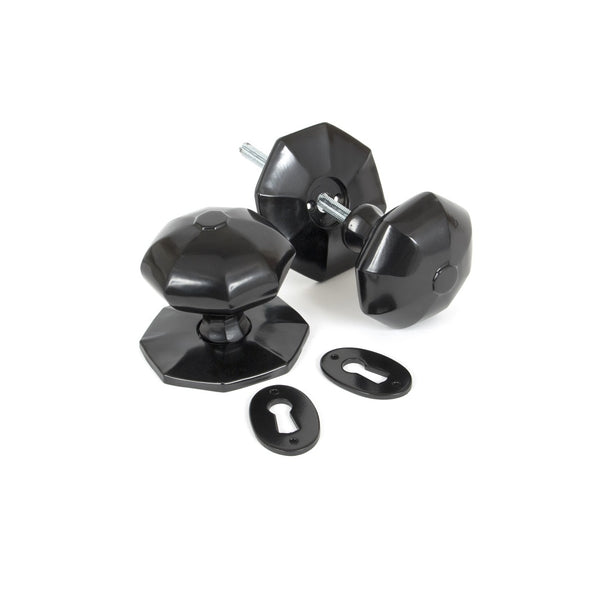 From The Anvil Large Octagonal Knob Set - Black