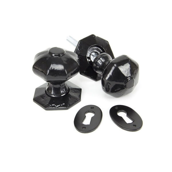 From The Anvil Small Octagonal Knob Set - Black