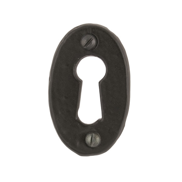 From The Anvil Blacksmith Lever Key Oval Escutcheon - Black