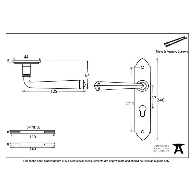 From The Anvil Gothic Euro Handles - Black