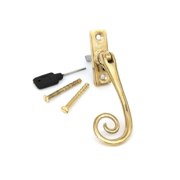 From The Anvil Monkeytail Slim Espagnolette Fastener LH - Polished Brass