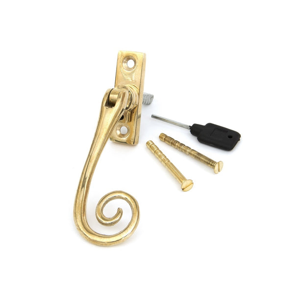 From The Anvil Monkeytail Slim Espagnolette Fastener RH - Polished Brass