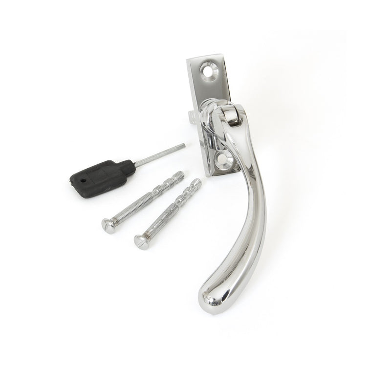 From The Anvil Peardrop Slim Espagnolette Fastener LH - Polished Chrome