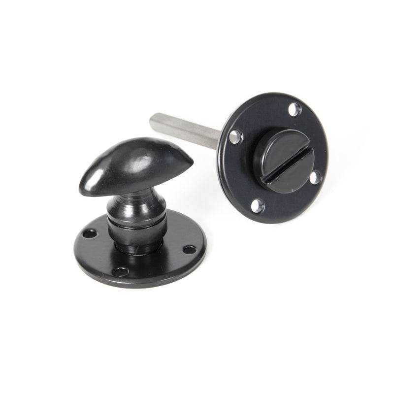 From The Anvil Round Bathroom Thumbturn - Black