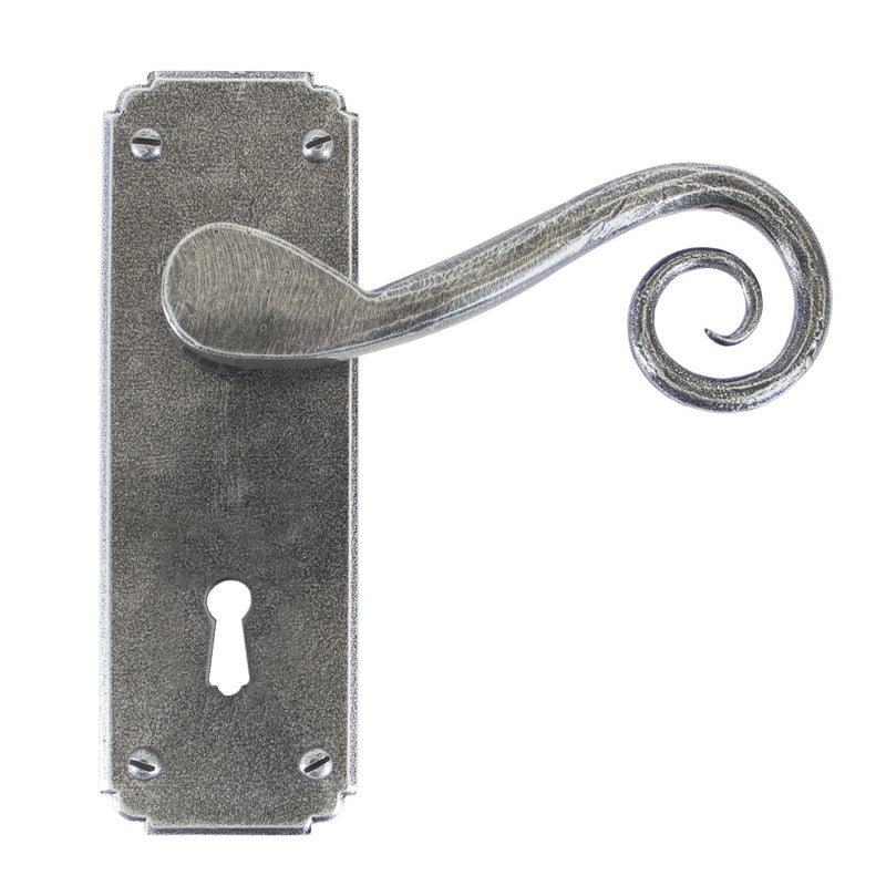 From The Anvil Monkeytail Lock Handles - Pewter