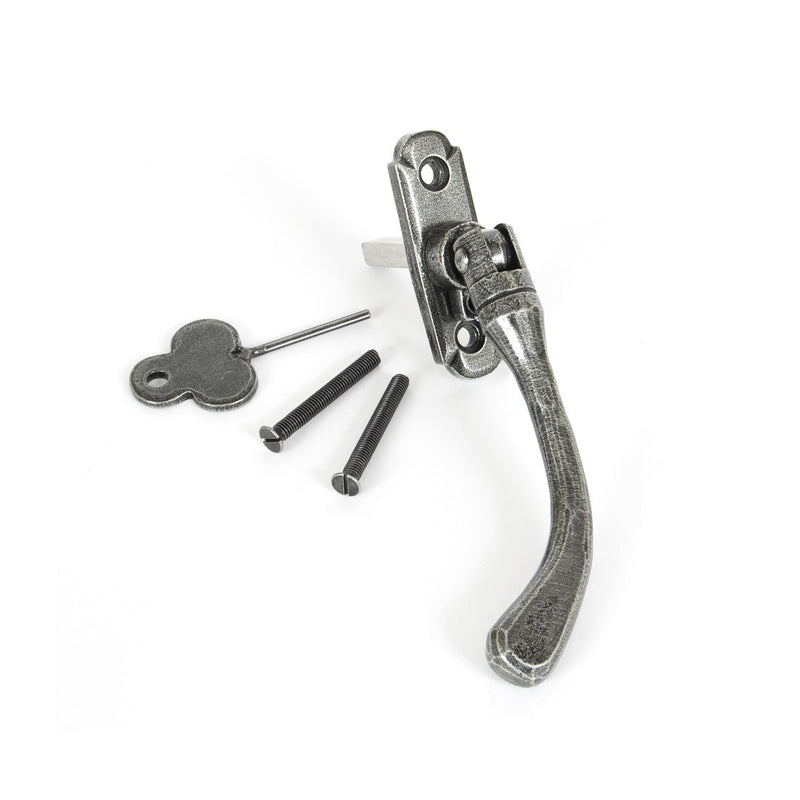 From The Anvil Peardrop Espagnolette Fastener LH - Pewter