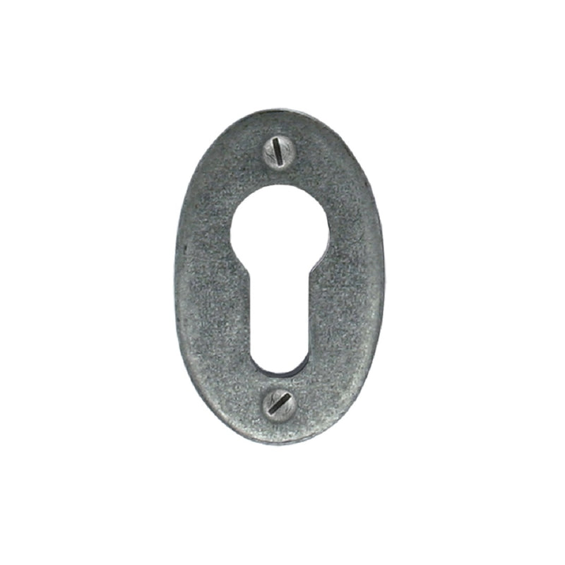 From The Anvil Blacksmith Euro Profile Oval Escutcheon - Pewter