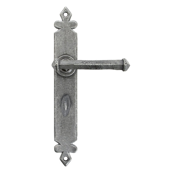 From The Anvil Tudor Bathroom Handles - Pewter