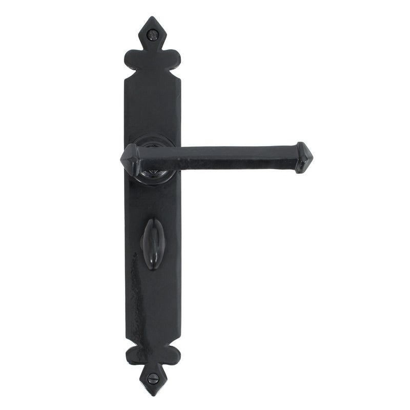 From The Anvil Tudor Bathroom Handles - Black