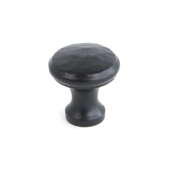 From The Anvil Small Beaten Cupboard Knob - Black