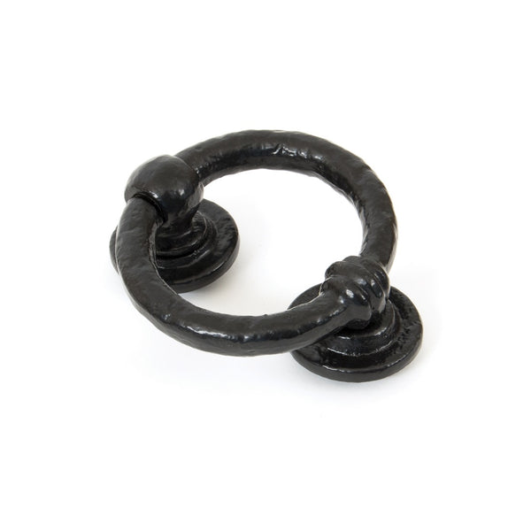 From The Anvil Ring Door Knocker 4" - Black