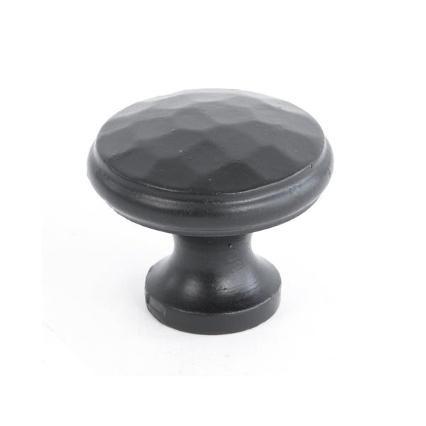 From The Anvil Medium Beaten Cupboard Knob - Black