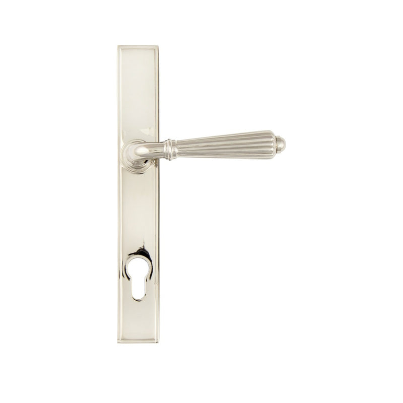 From The Anvil Hinton 92pz Slimline Lever Euro Handles For Multi-Point Locks - Polished Nickel