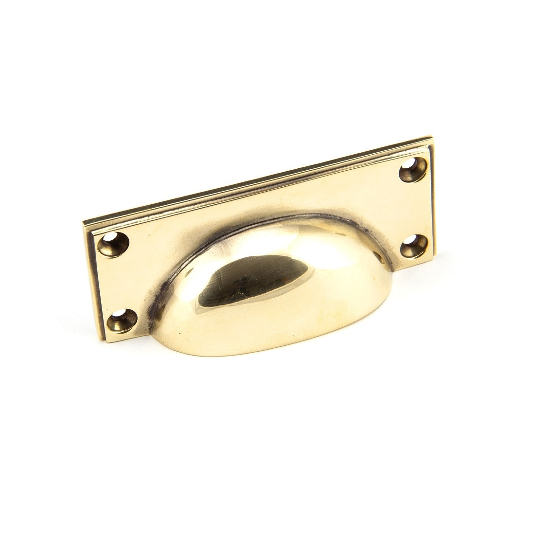 From The Anvil Art Deco Drawer Pull - Aged Brass