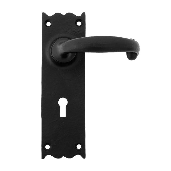 From The Anvil Cottage Lock Handles - Black