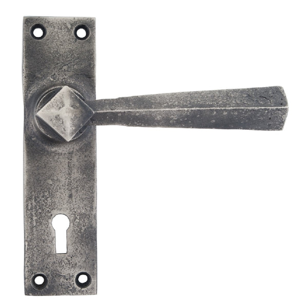 From The Anvil Straight Lock Handles - Antique Pewter